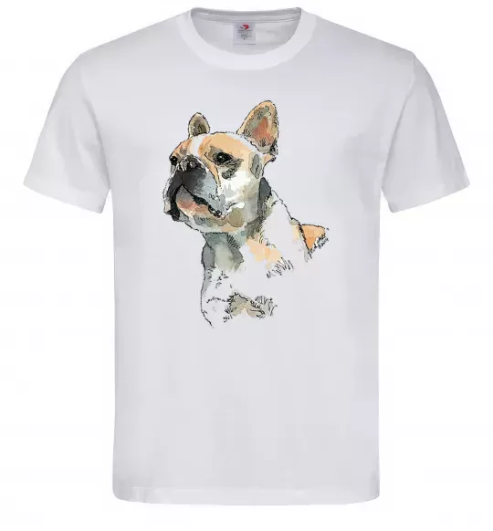 Мужская футболка Бульдог Белый фото