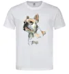 Мужская футболка Бульдог Белый фото