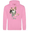 Мужская толстовка (худи) Бульдог Розовый Мужская толстовка (худи) Бульдог Розовый фото