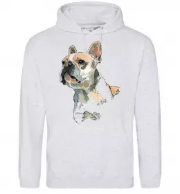 Мужская толстовка (худи) Bulldog popart Черный фото