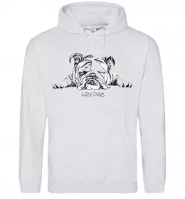 Мужская толстовка (худи) Bulldog popart Черный фото