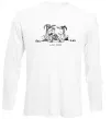 Лонгслів Бульдог спить Білий фото