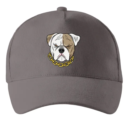 Кепка Бульдог з ланцюгом Сірий фото