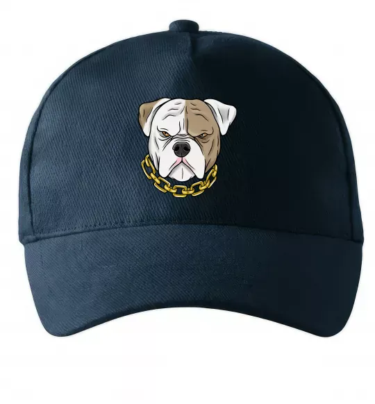 Кепка Бульдог з ланцюгом Темно-синій фото