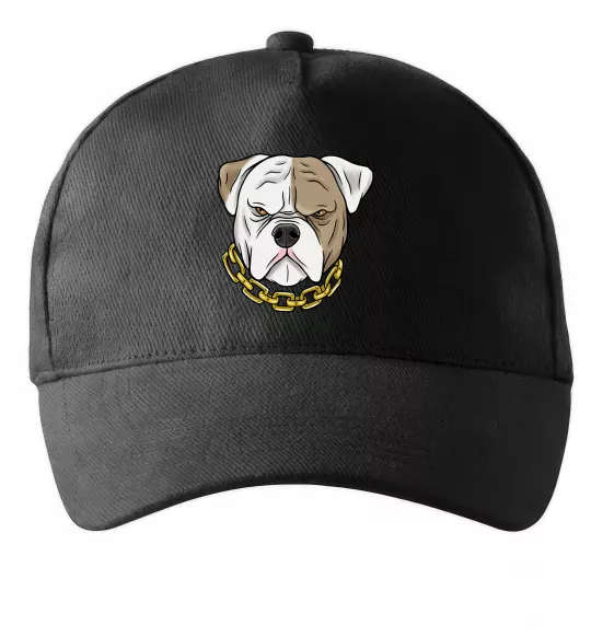 Кепка Бульдог з ланцюгом Чорний фото