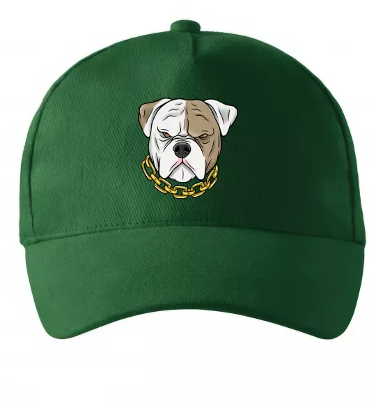 Кепка Бульдог з ланцюгом Темно-зелений фото