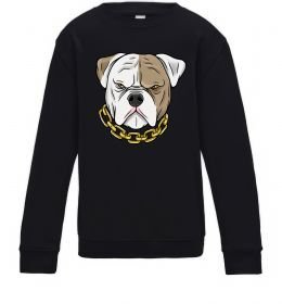 Детский Свитшот Бульдог з ланцюгом