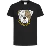 Детская футболка Бульдог з ланцюгом Черный фото