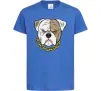 Детская футболка Бульдог з ланцюгом Ярко-синий фото
