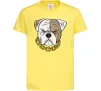 Детская футболка Бульдог з ланцюгом Лимонный фото