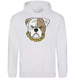 Женская толстовка (худи) Frenchie mom Серый меланж фото