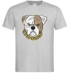 Чоловіча футболка Бульдог з ланцюгом Сірий фото