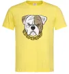 Чоловіча футболка Бульдог з ланцюгом Лимонний фото