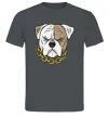 Чоловіча футболка Бульдог з ланцюгом Графіт фото