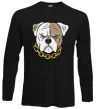 Лонгслив Бульдог з ланцюгом Черный Лонгслив Бульдог з ланцюгом Черный фото