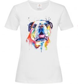Жіноча футболка Акварельний бульдог