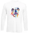 Лонгслив Акварельний бульдог Белый Лонгслив Акварельний бульдог Белый фото