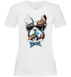 Жіноча футболка Бульдог з цигаркою Білий фото
