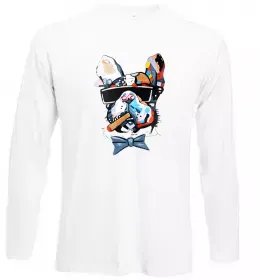 Лонгслив Multicolor bulldog Белый фото