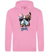 Жіноча толстовка (худі) Бульдог з цигаркою Рожевий фото