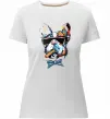 Жіноча преміум футболка Бульдог з цигаркою Білий фото