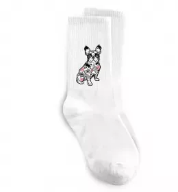 Носки Бульдог в тату Белый фото
