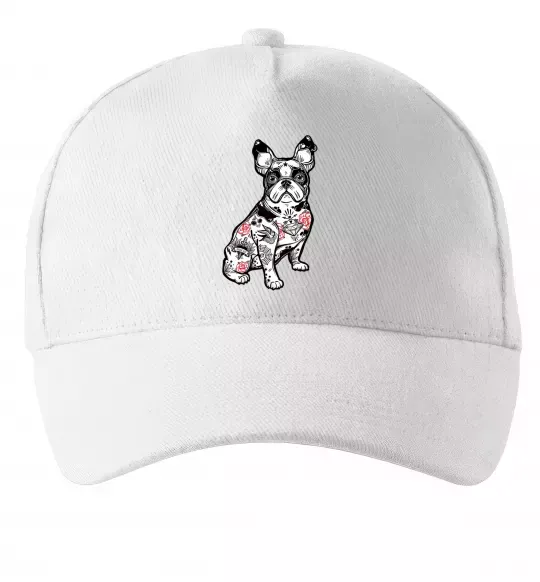 Кепка Бульдог в тату Білий фото