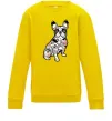 Детский Свитшот Бульдог в тату Солнечно желтый Детский Свитшот Бульдог в тату Солнечно желтый фото