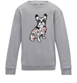 Детский Свитшот Бульдог в тату Детский Свитшот Бульдог в тату