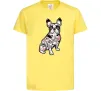 Детская футболка Бульдог в тату Лимонный фото