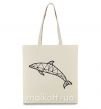Еко-сумка Dolphin lineart Бежевий фото