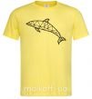 Чоловіча футболка Dolphin lineart Лимонний фото