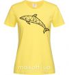 Жіноча футболка Dolphin lineart Лимонний фото