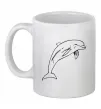 Чашка керамическая Happy dolphin Белый фото
