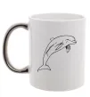 Чашка с цветной ручкой Happy dolphin Серебро Чашка с цветной ручкой Happy dolphin Серебро фото
