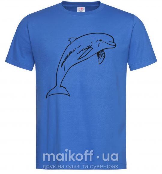 Мужская футболка Happy dolphin Ярко-синий фото