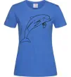 Жіноча футболка Happy dolphin Яскраво-синій фото