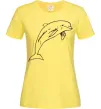 Жіноча футболка Happy dolphin Лимонний фото