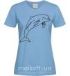 Женская футболка Happy dolphin Голубой фото