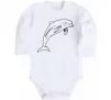 Детский боди Happy dolphin Белый фото