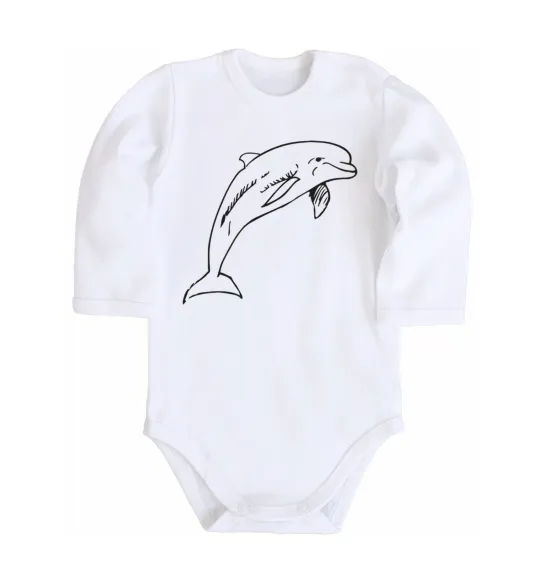 Детский боди Happy dolphin Белый фото