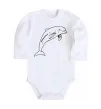 Детский боди Happy dolphin Белый фото