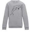 Детский Свитшот Happy dolphin Серый меланж фото