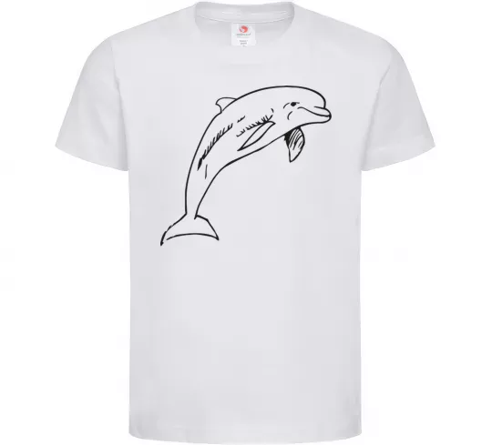 Дитяча футболка Happy dolphin Білий фото