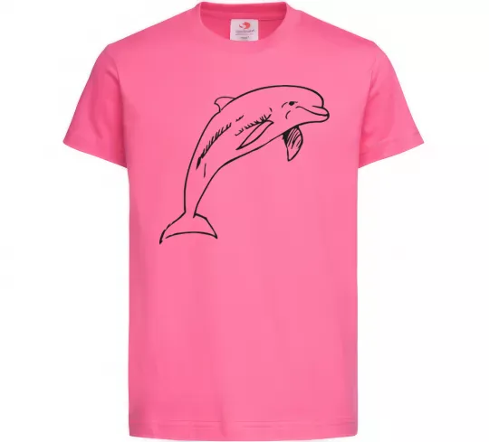 Дитяча футболка Happy dolphin Яскраво-рожевий фото