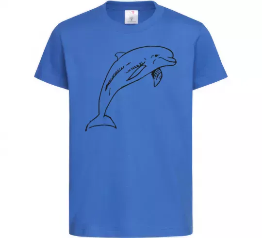 Дитяча футболка Happy dolphin Яскраво-синій фото