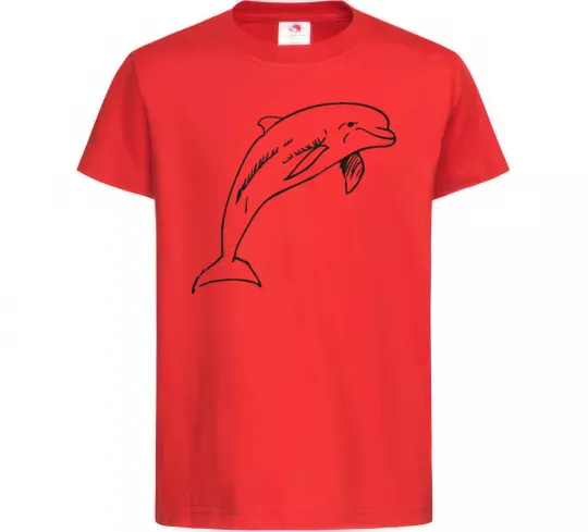 Дитяча футболка Happy dolphin Червоний фото