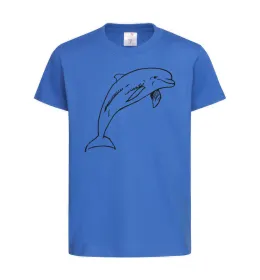 Детская футболка Happy dolphin Ярко-синий фото