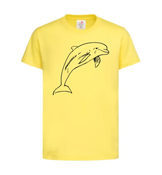 Детская футболка Happy dolphin Лимонный фото