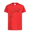 Детская футболка Happy dolphin Красный фото